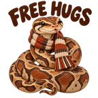 Free Hugs Scarf Wearing Python Shirt design