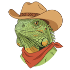 Cowboy Iguana Shirt design