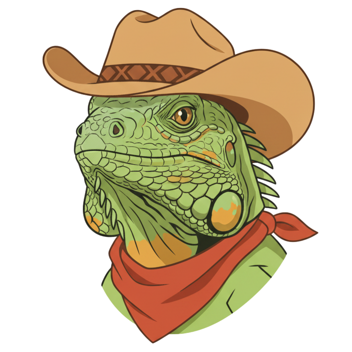 Cowboy Iguana Shirt design