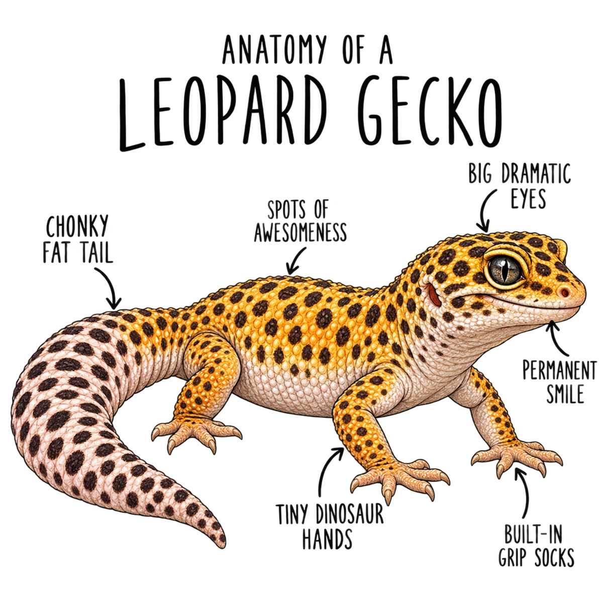 Leopard Gecko Anatomy design