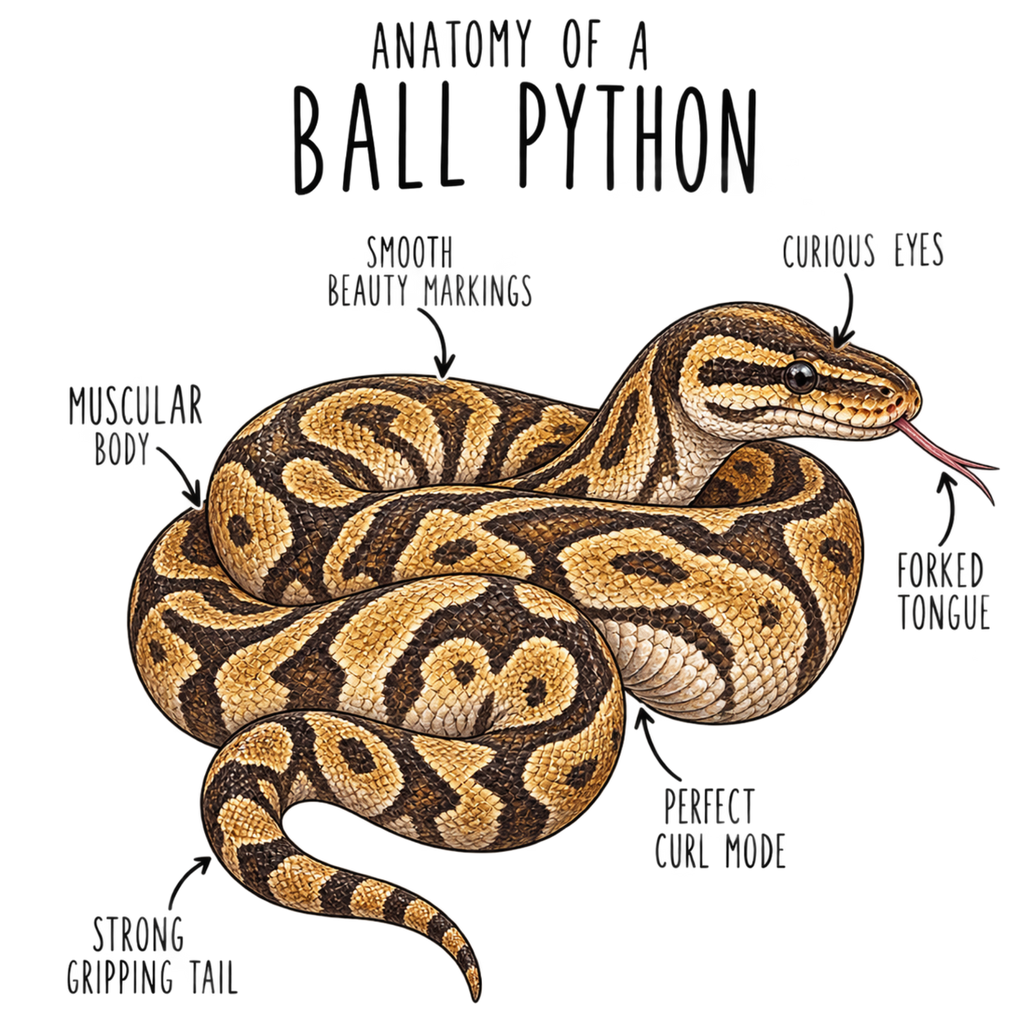 Ball Python Anatomy design