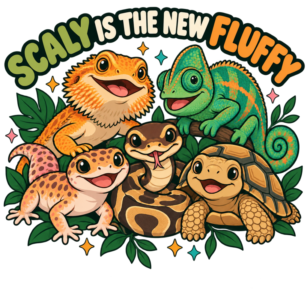 Scaly Fluffy Reptile Shirt design
